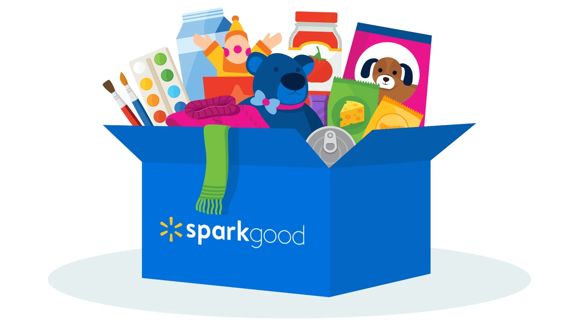 Walmart Spark for Good collection box supporting community causes